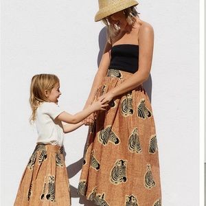 Anthropologie x Sika Zora Zebra Print Cotton Girls Skirt Various Sizes‎